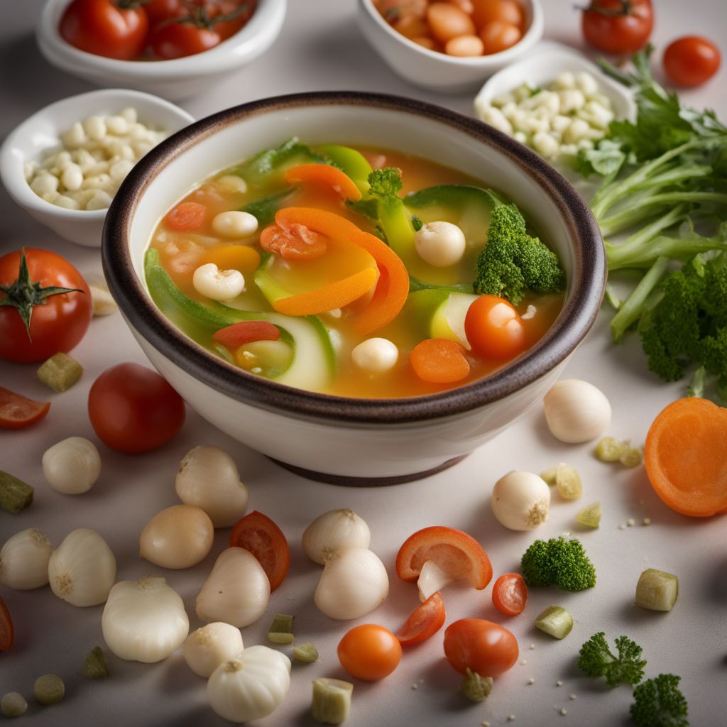 Mixed vegetables soup