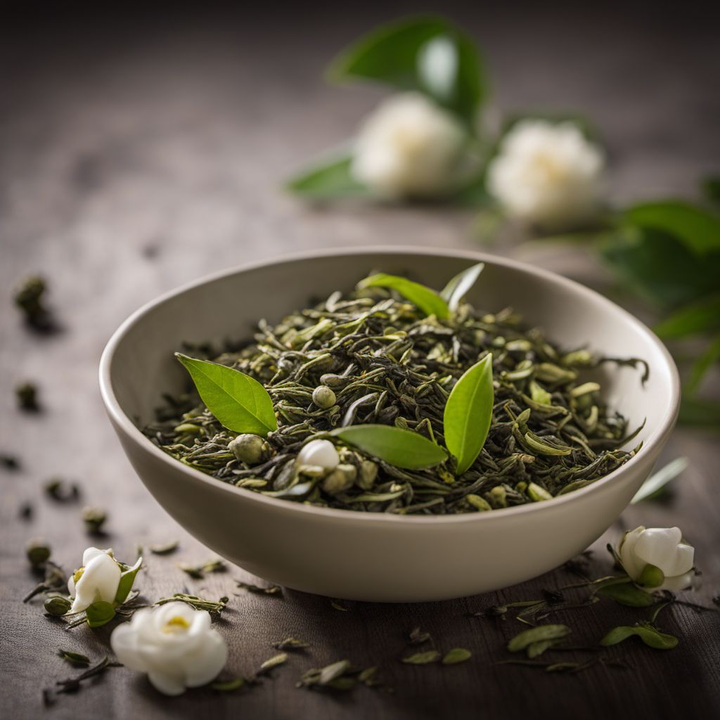 Non-fermented tea leaves (green or white tea)