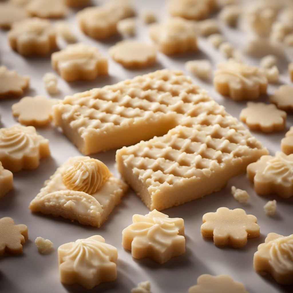 Piped shortbread pastry