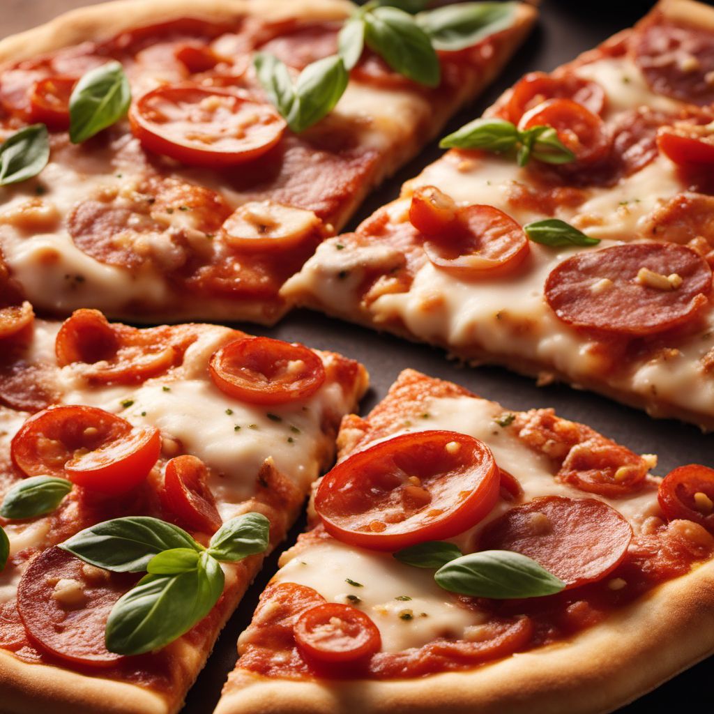 Pizza and similar with processed meat topping