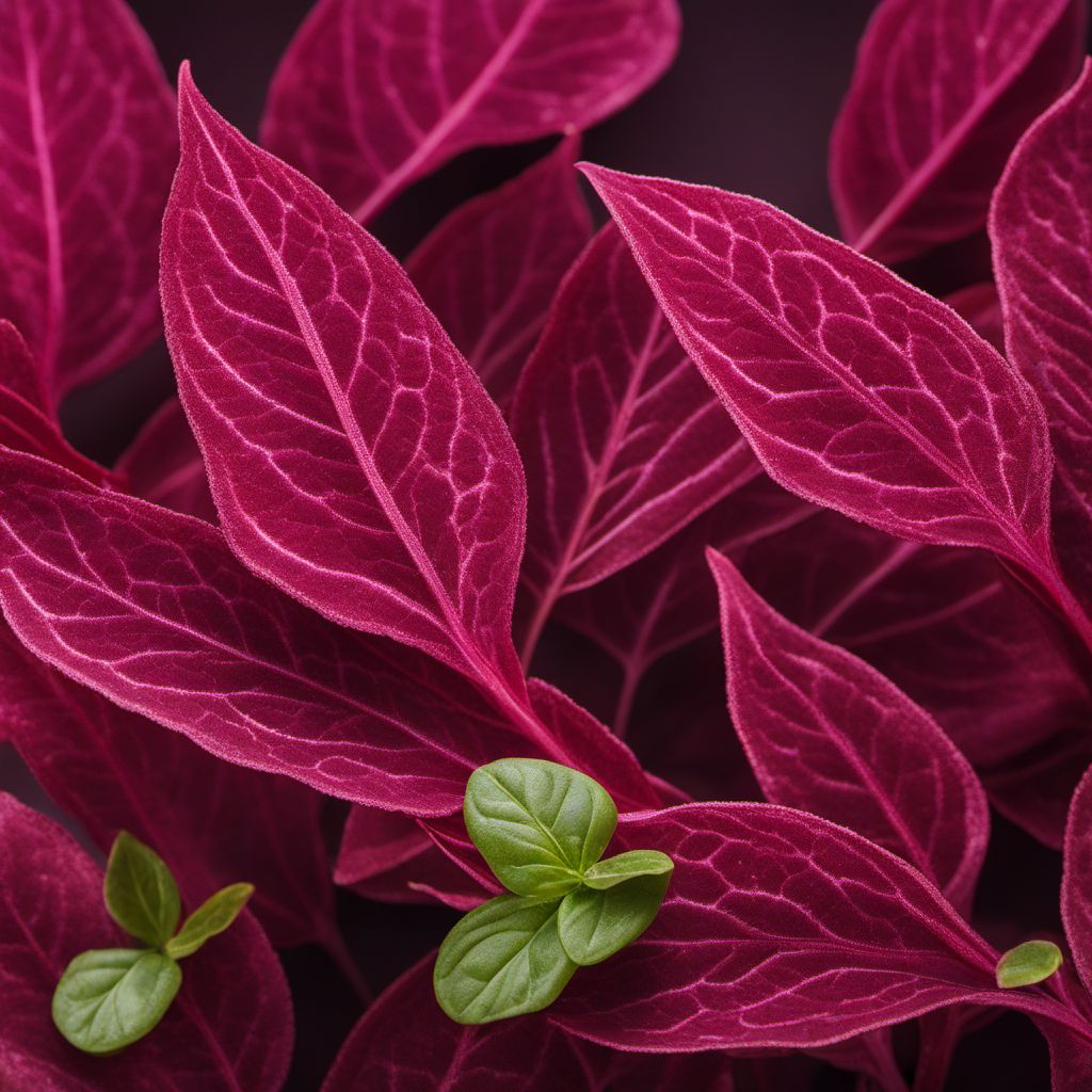 Red amaranth leaves