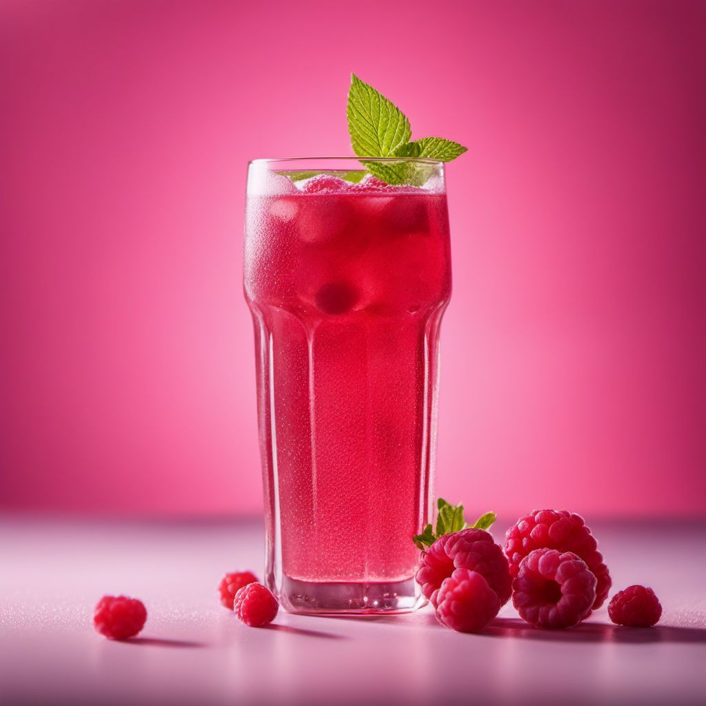 Soft drink, raspberry flavour