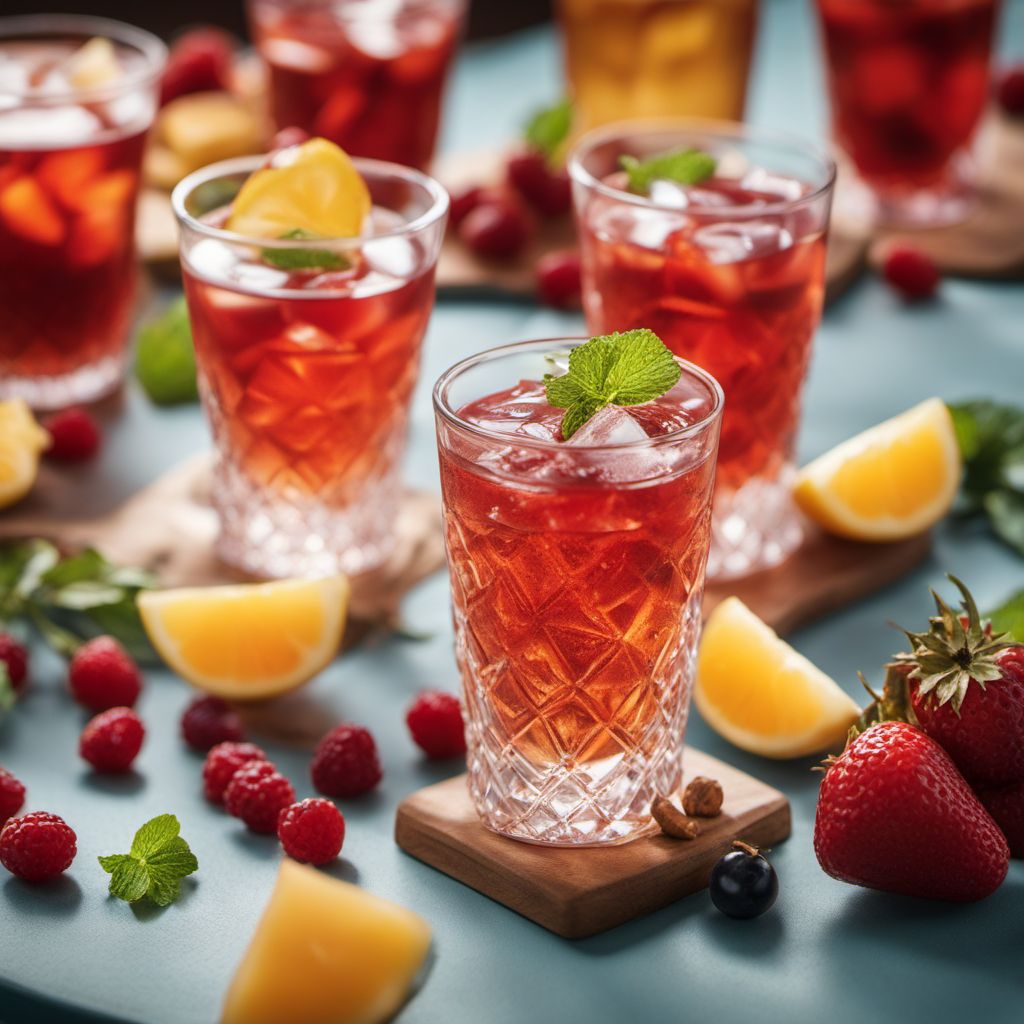 Soft drinks with minor amounts of fruits or flavours