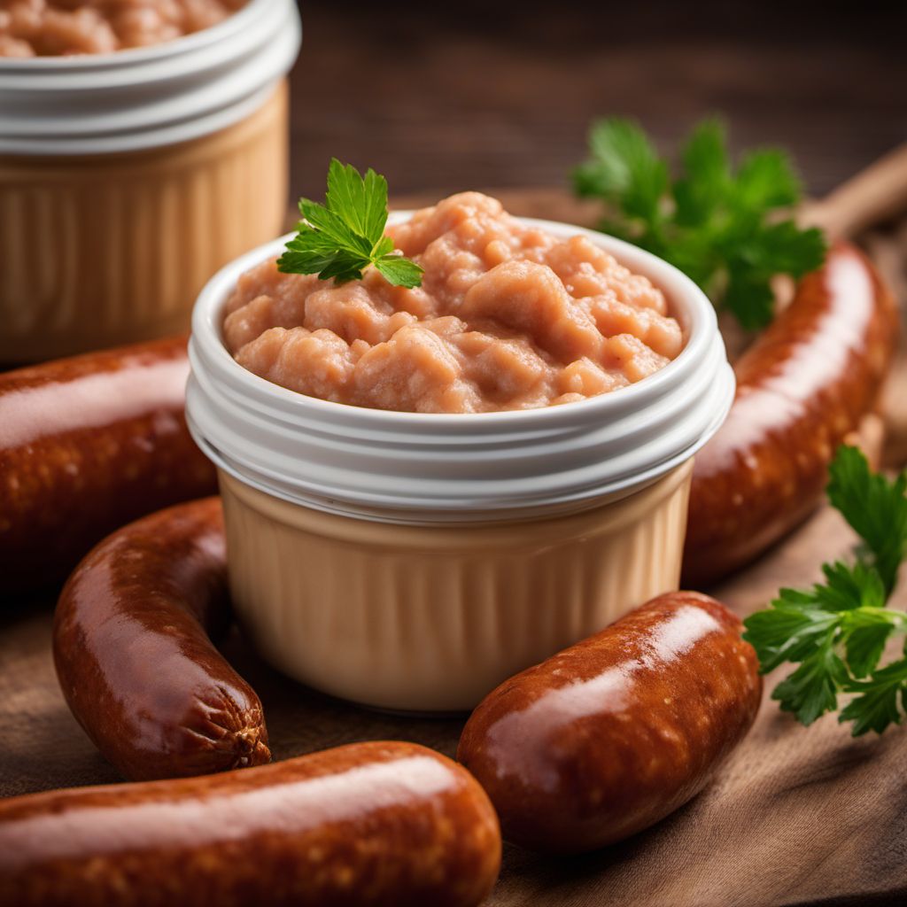 Spreadable cooked sausages