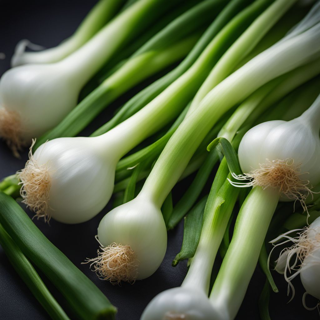 Spring onions and similar-