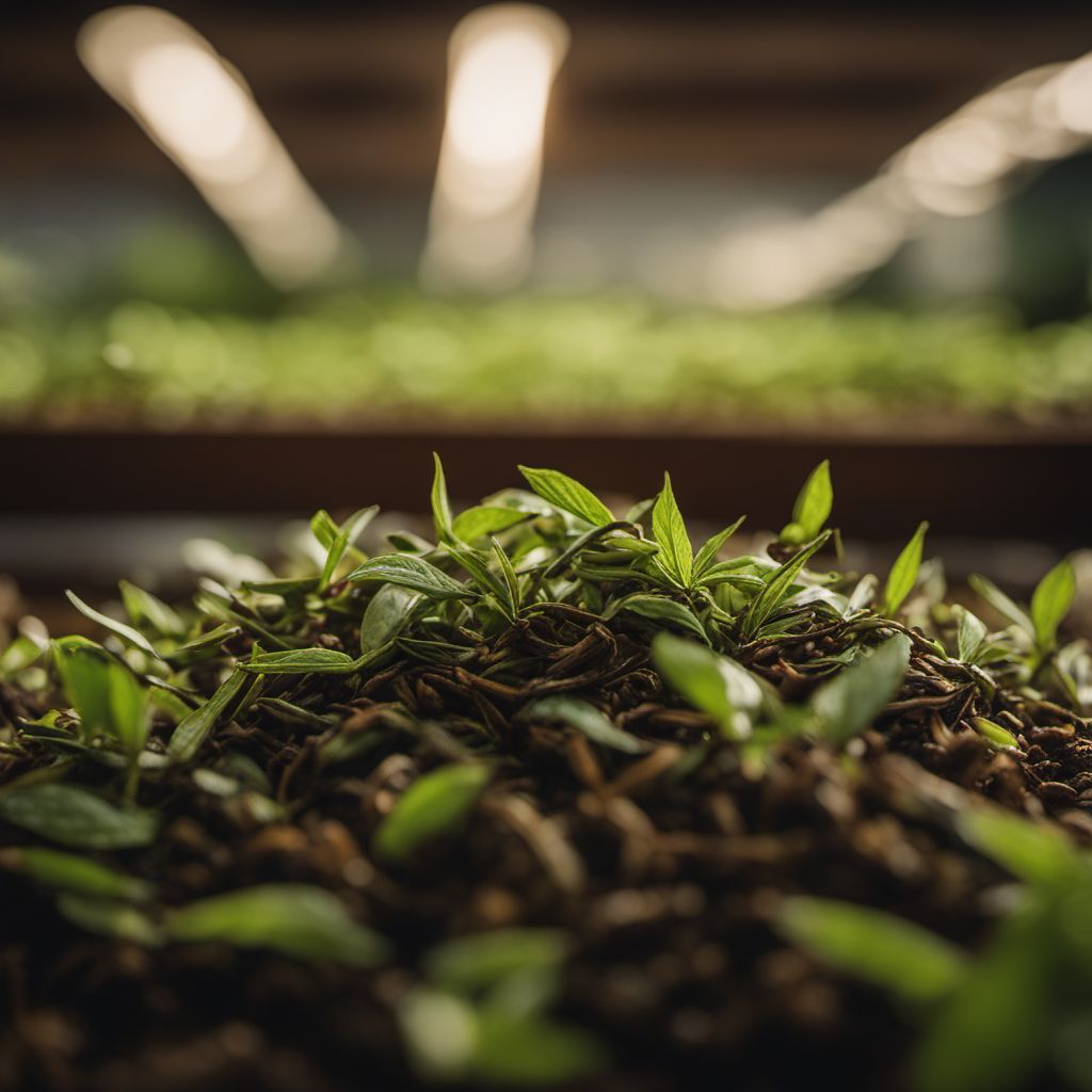 Tea leaves and stalks decaffeinated