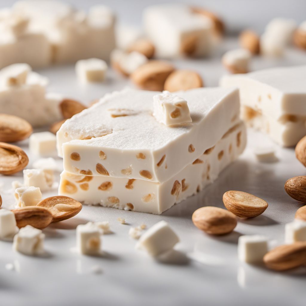 White nougat mass