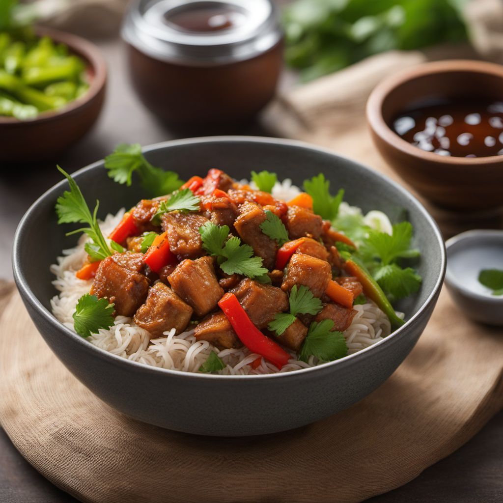 African-inspired Sticky Rice with Chicken and Vegetables