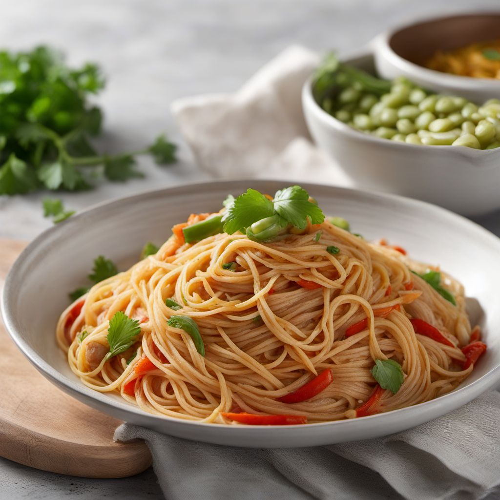 Ají de Fideos with Chicken and Vegetables