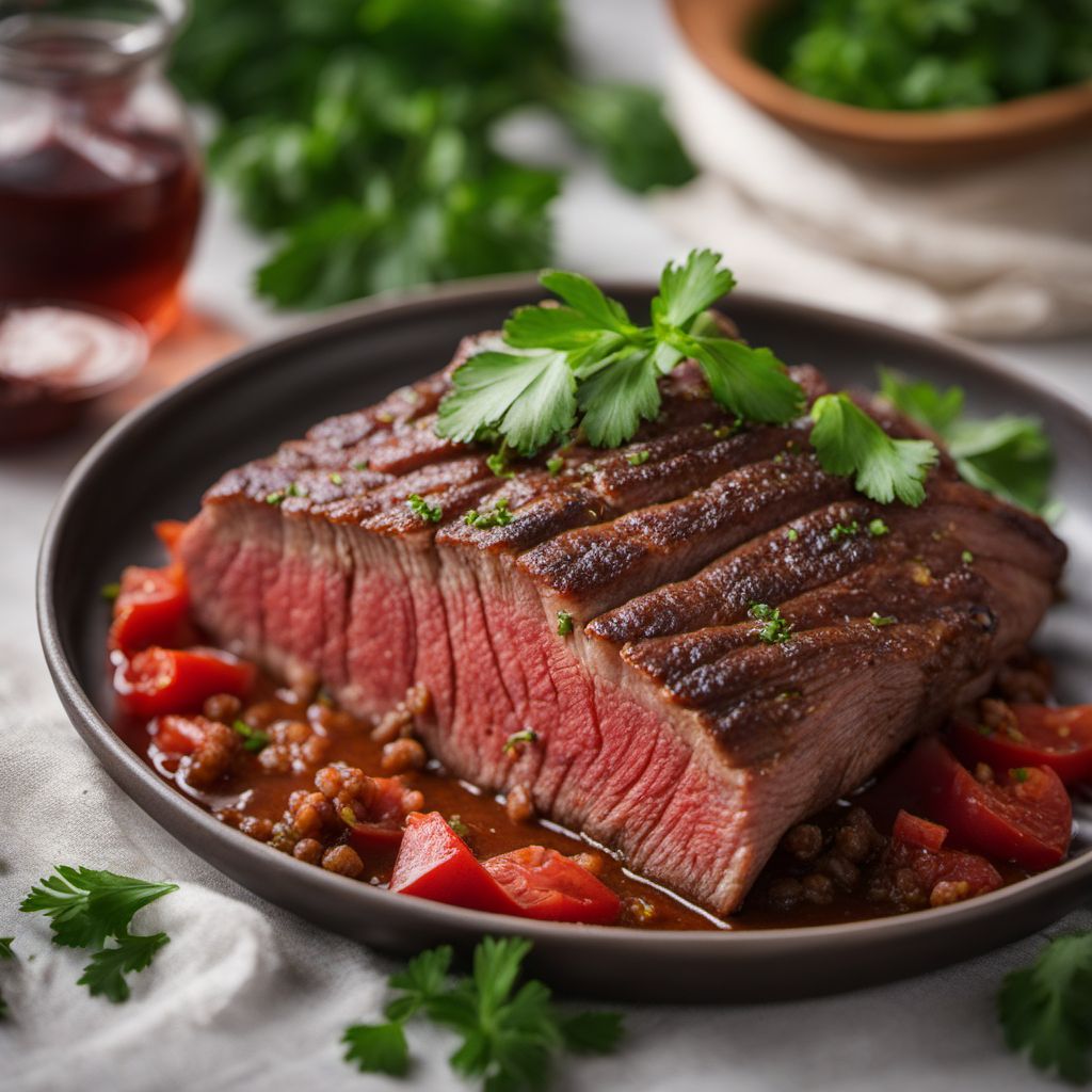 Albanian Stuffed Beef Skirt Steak