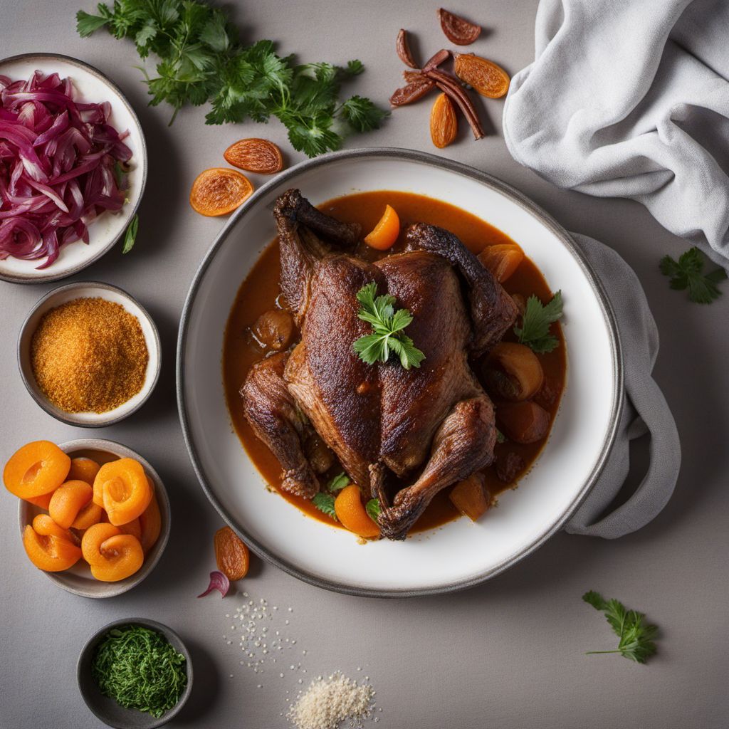 Algerian Spiced Lamb Shoulder with Apricots