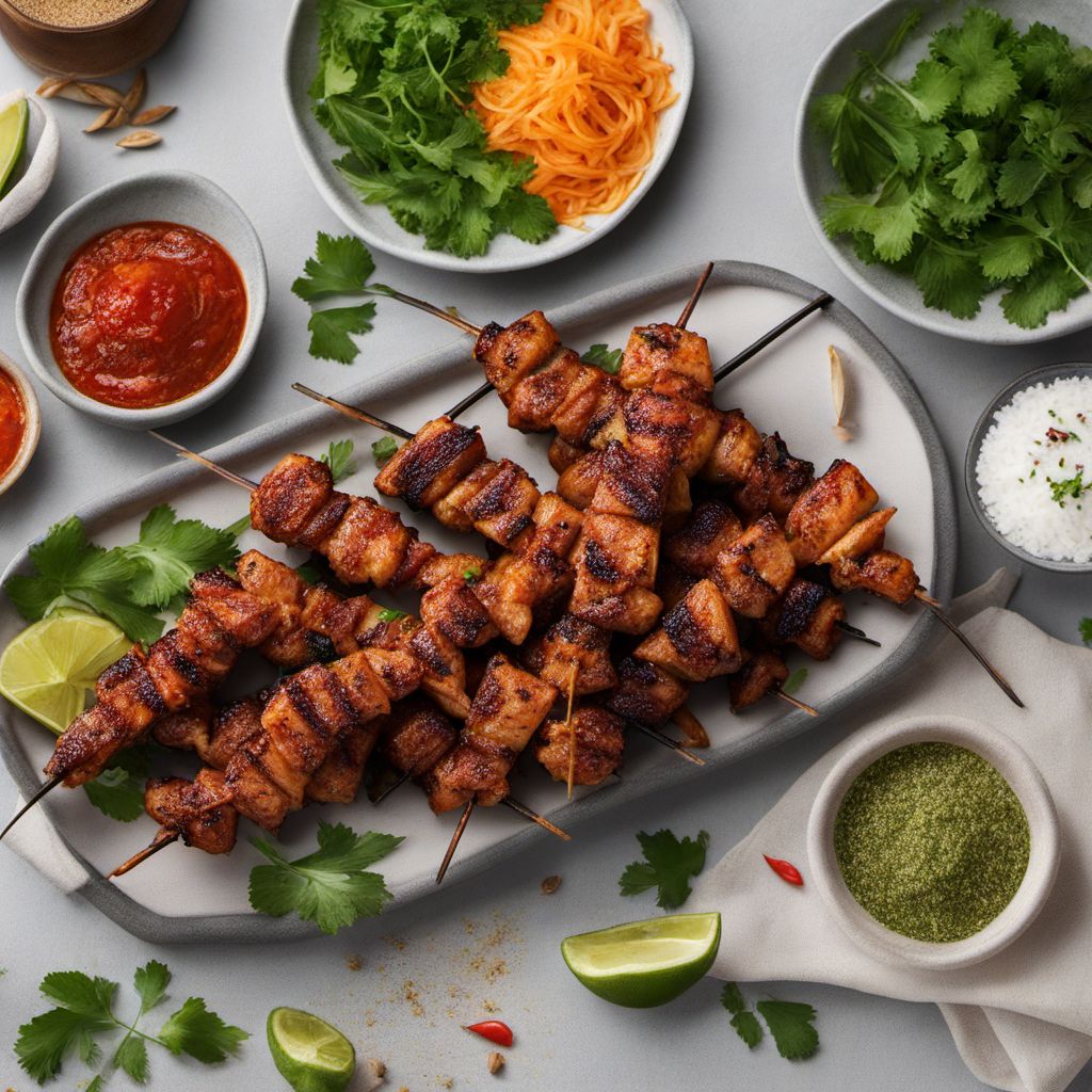 Algerian-style Spicy Grilled Chicken Skewers