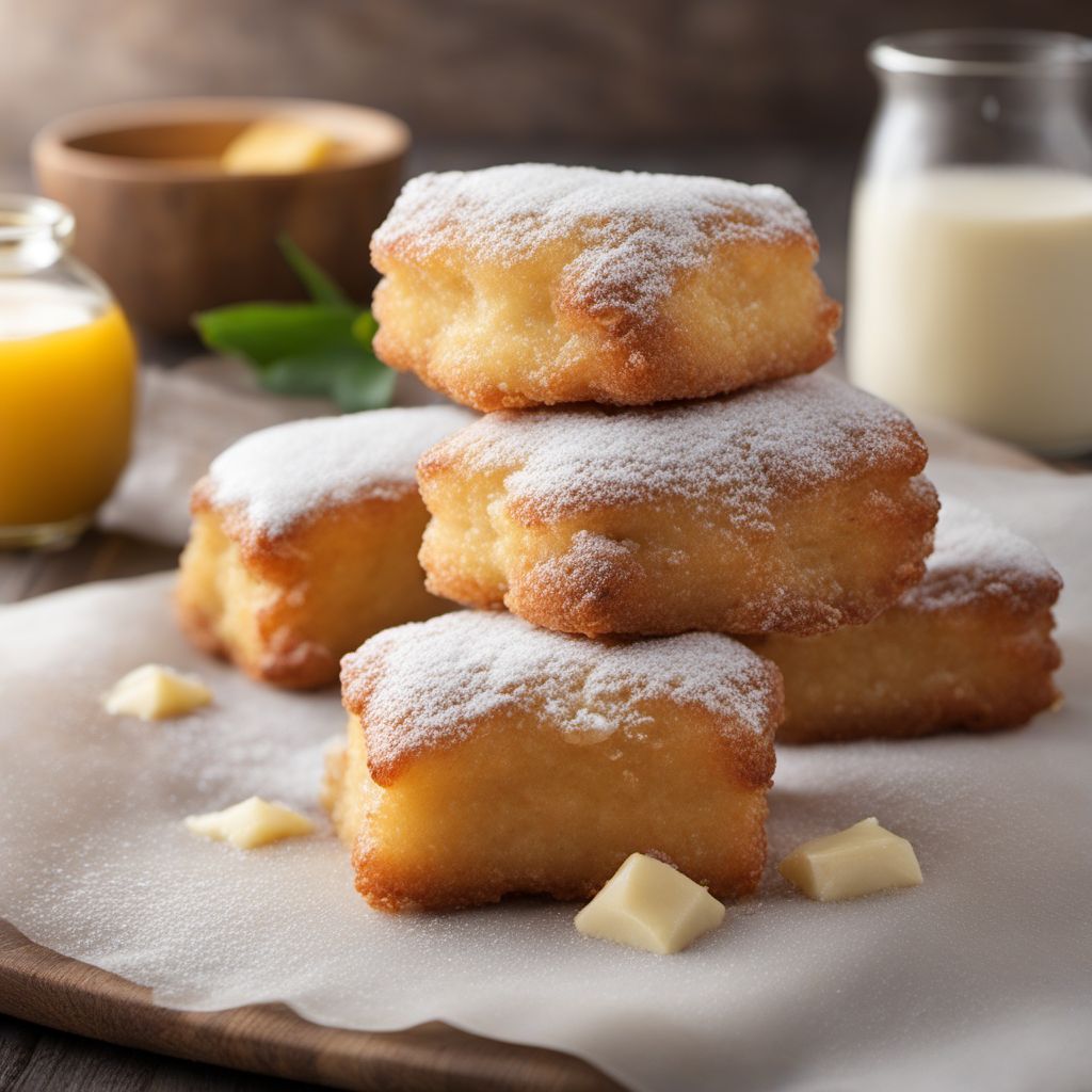 Ananasbeignets with Vanilla Sauce