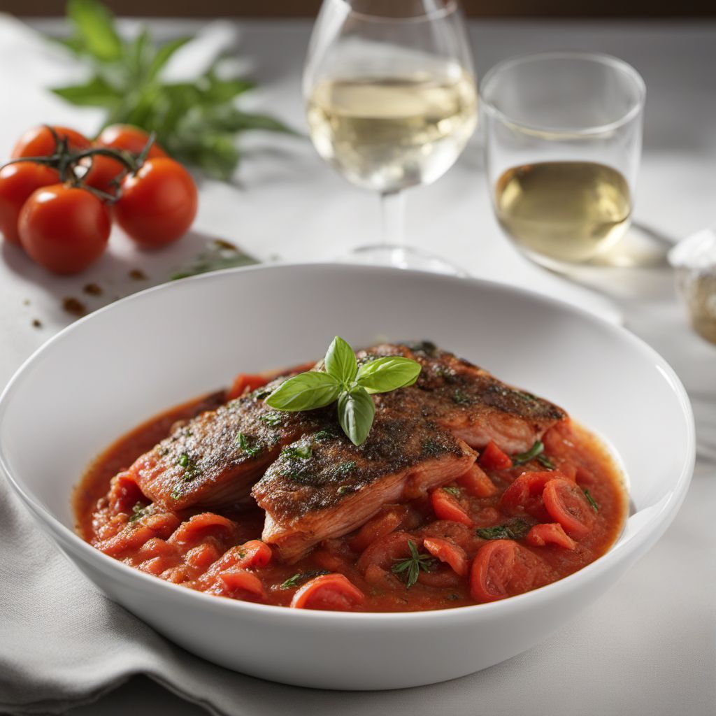 Anguilla alla giovese with Tomato and Herb Sauce