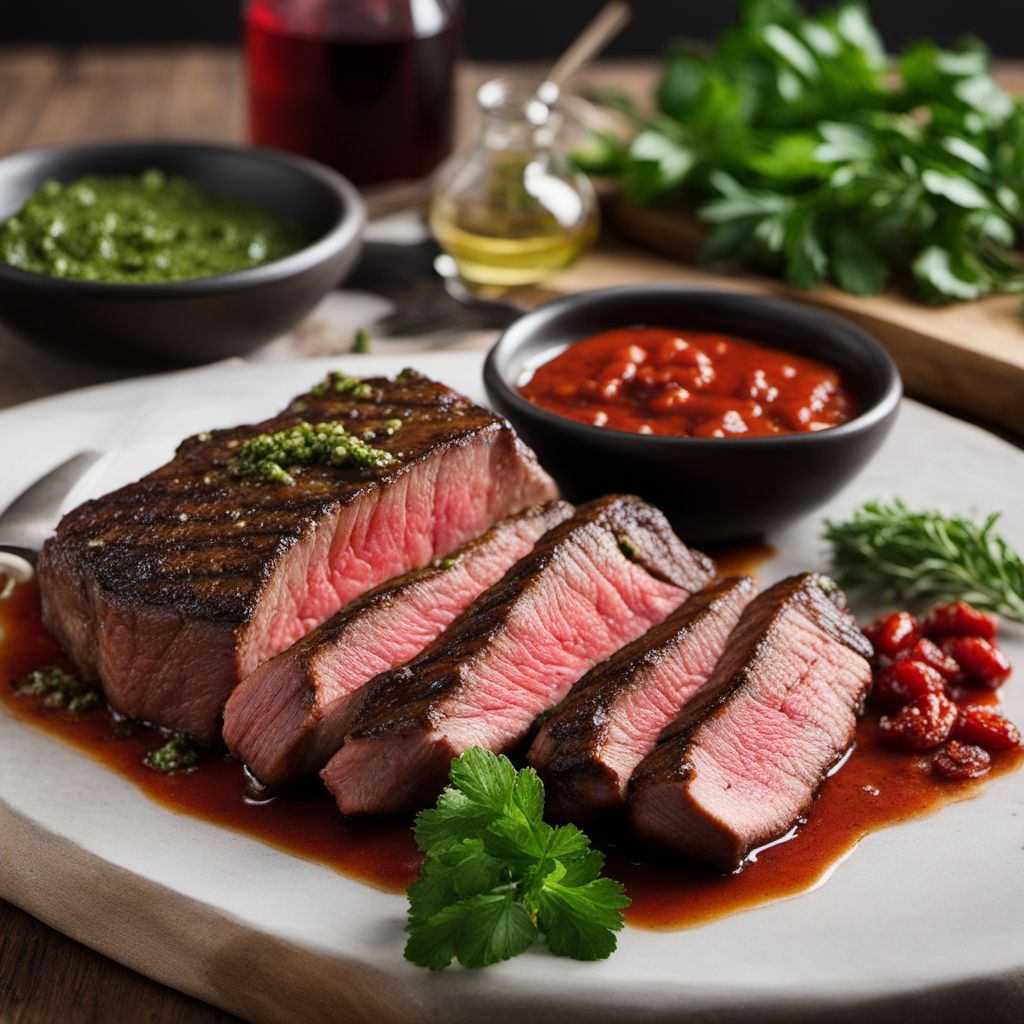 Argentinian Grilled Steak with Chimichurri Sauce