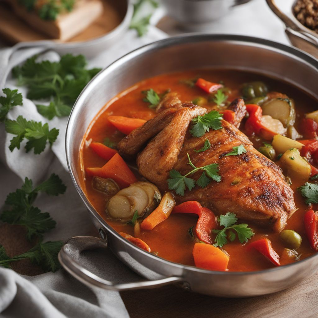 Argentinian-style Chicken Stew with Spices and Vegetables