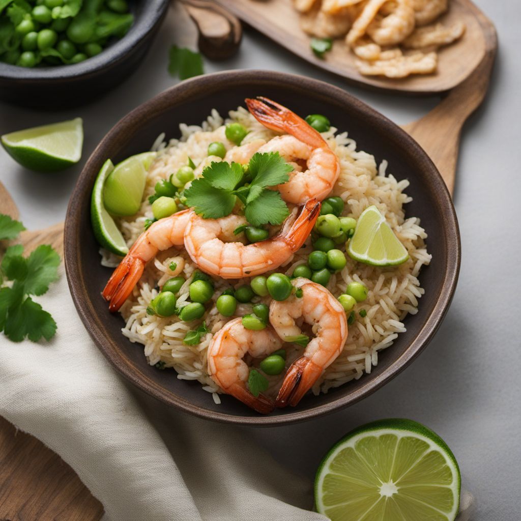 Arroz Arvejado with Cilantro Lime Shrimp