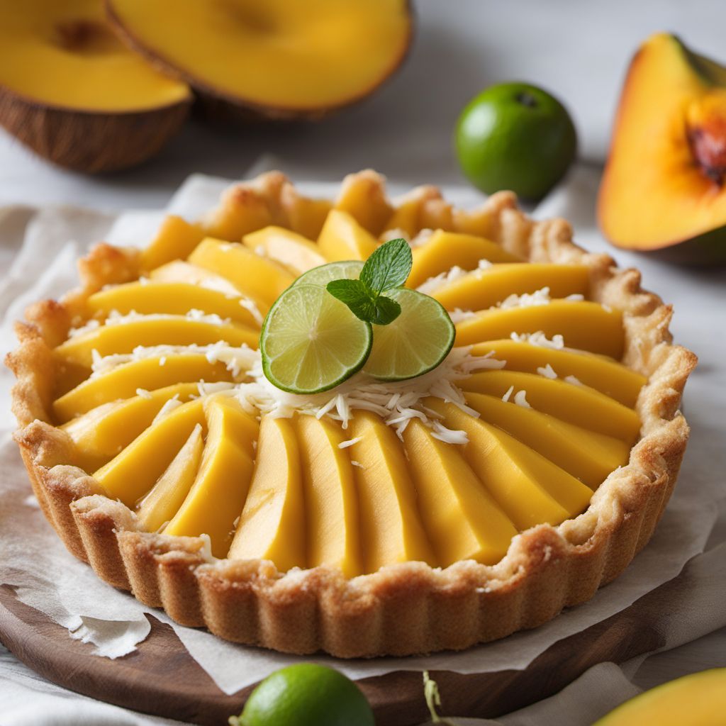 Australasian Coconut and Mango Tart