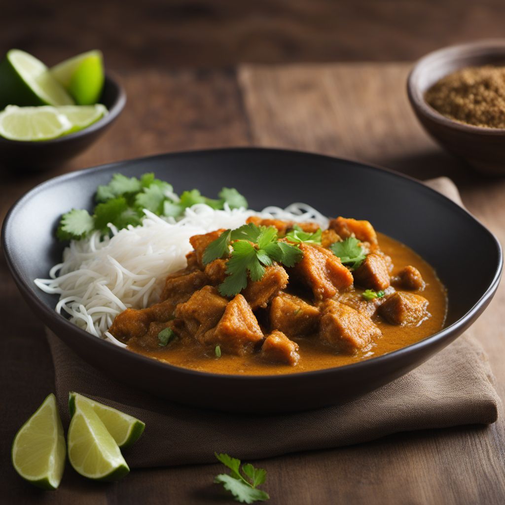 Awadhi-style Fish Curry with Rice Noodles