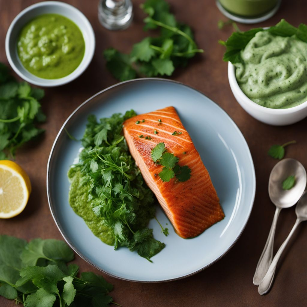 Awadhi-style Salmon with Sorrel Sauce