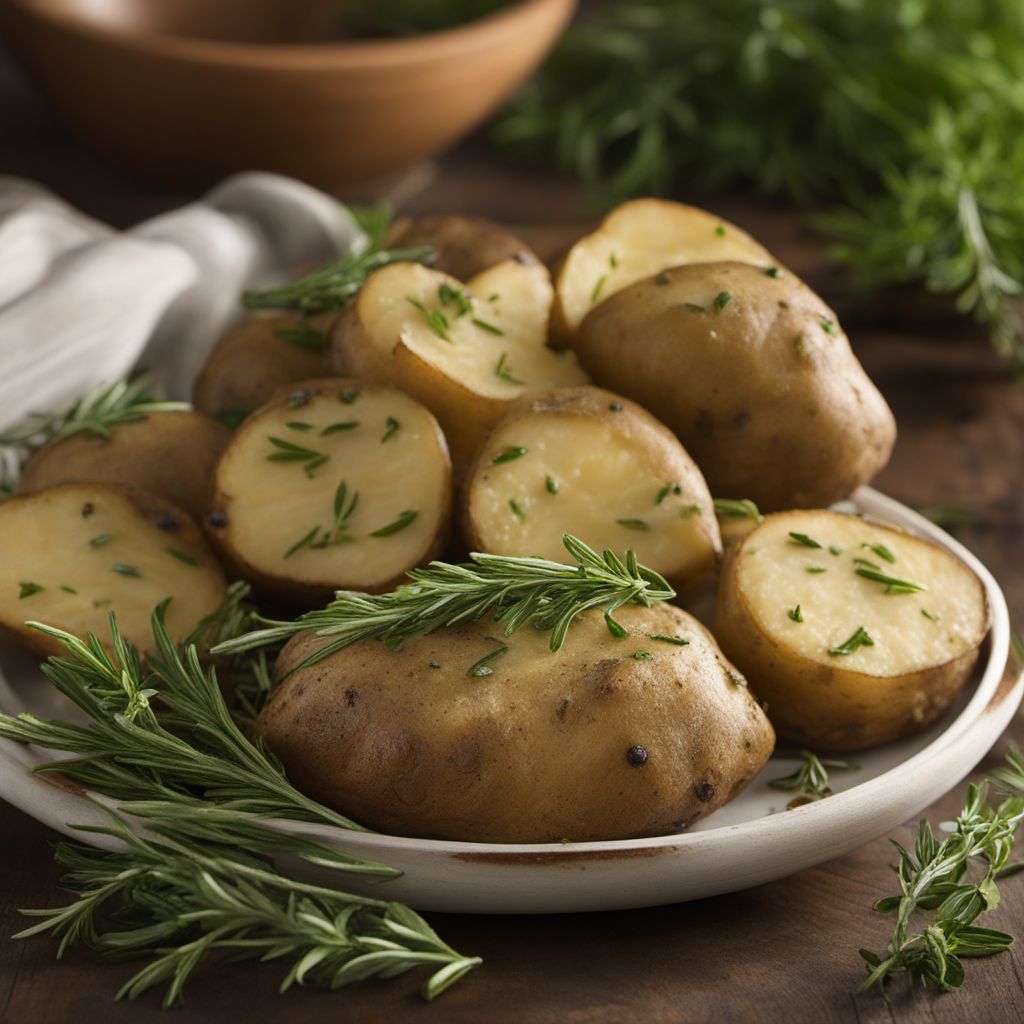 Baked Idaho Potatoes with Herb Butter