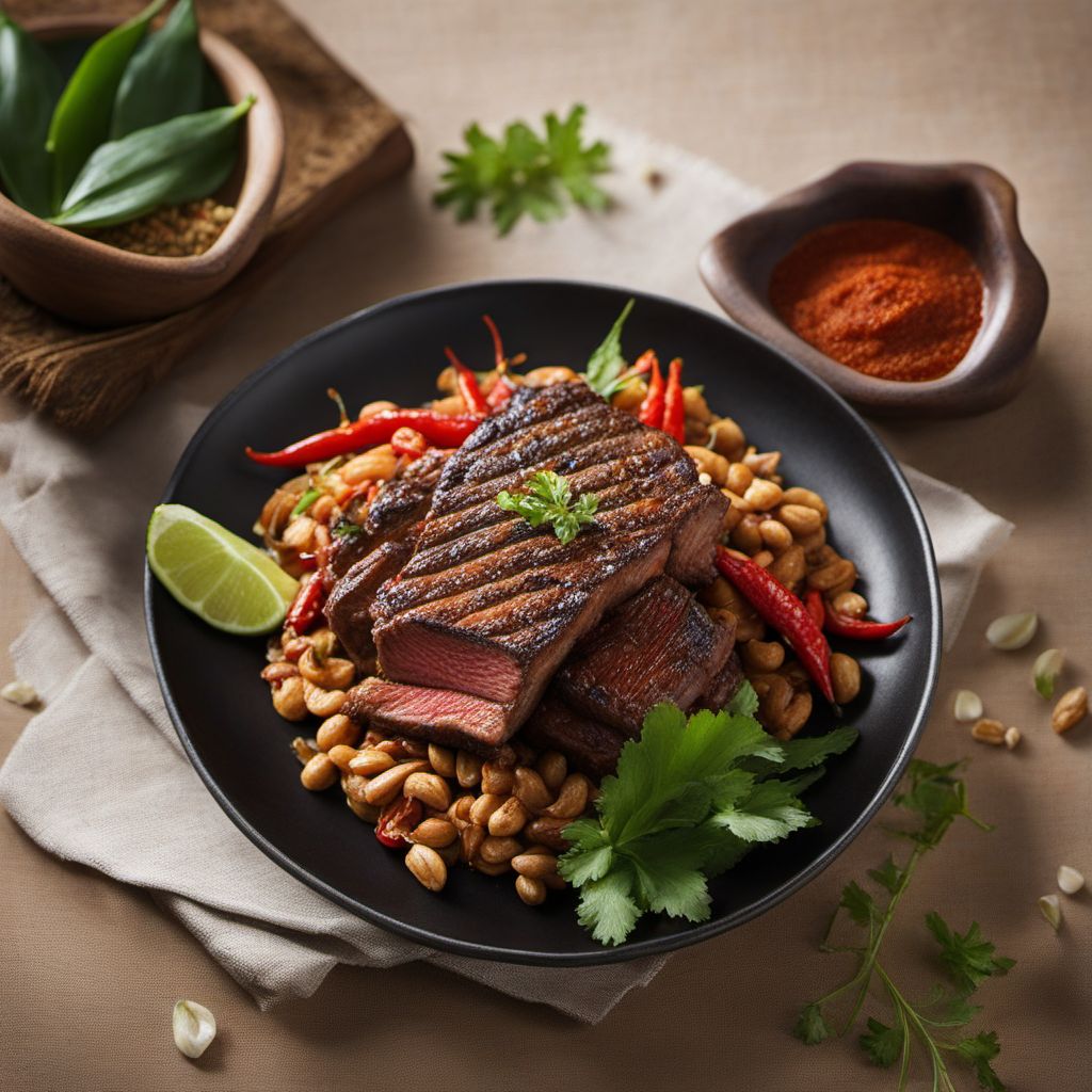 Balinese-style Grilled Beef with Spicy Peanut Sauce
