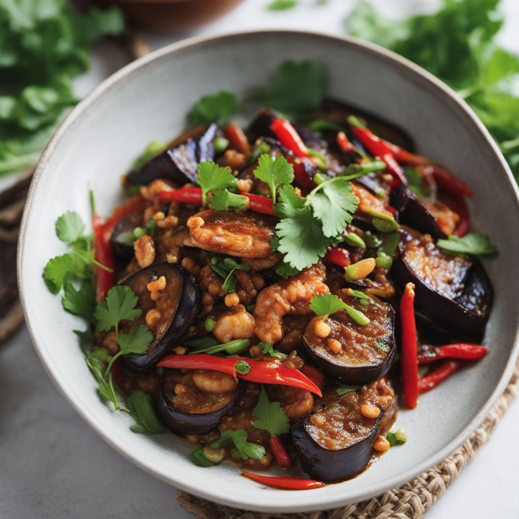 Balinese-style Stir-fried Eggplant with Egg