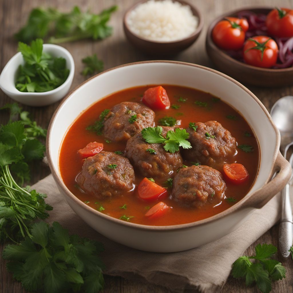 Balkan-style Meatball Soup