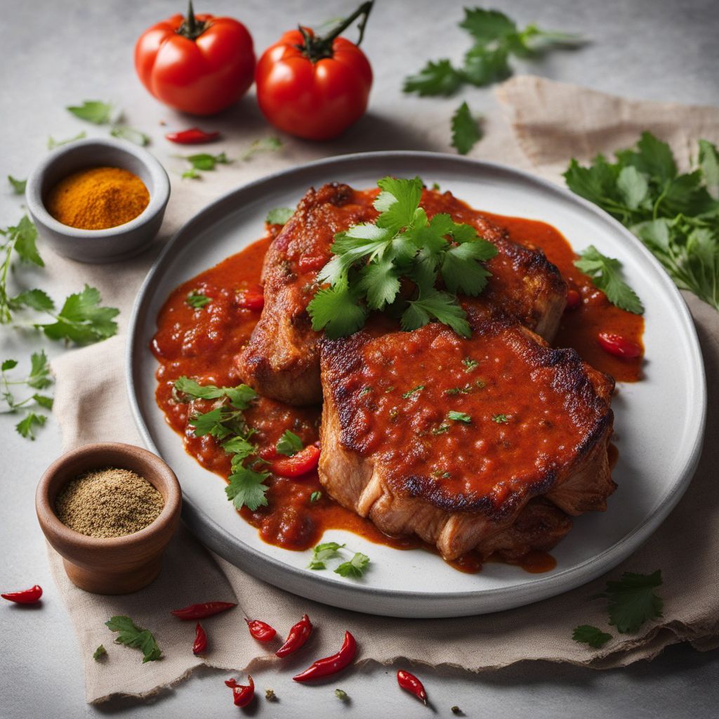 Balochi-style Pork Chops with Spicy Tomato Sauce