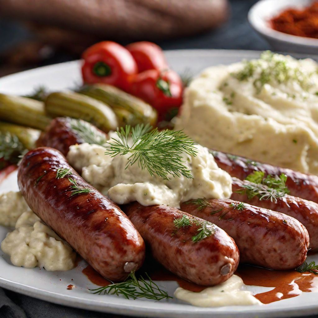 Hungarian-style Sausages and Potato Mash