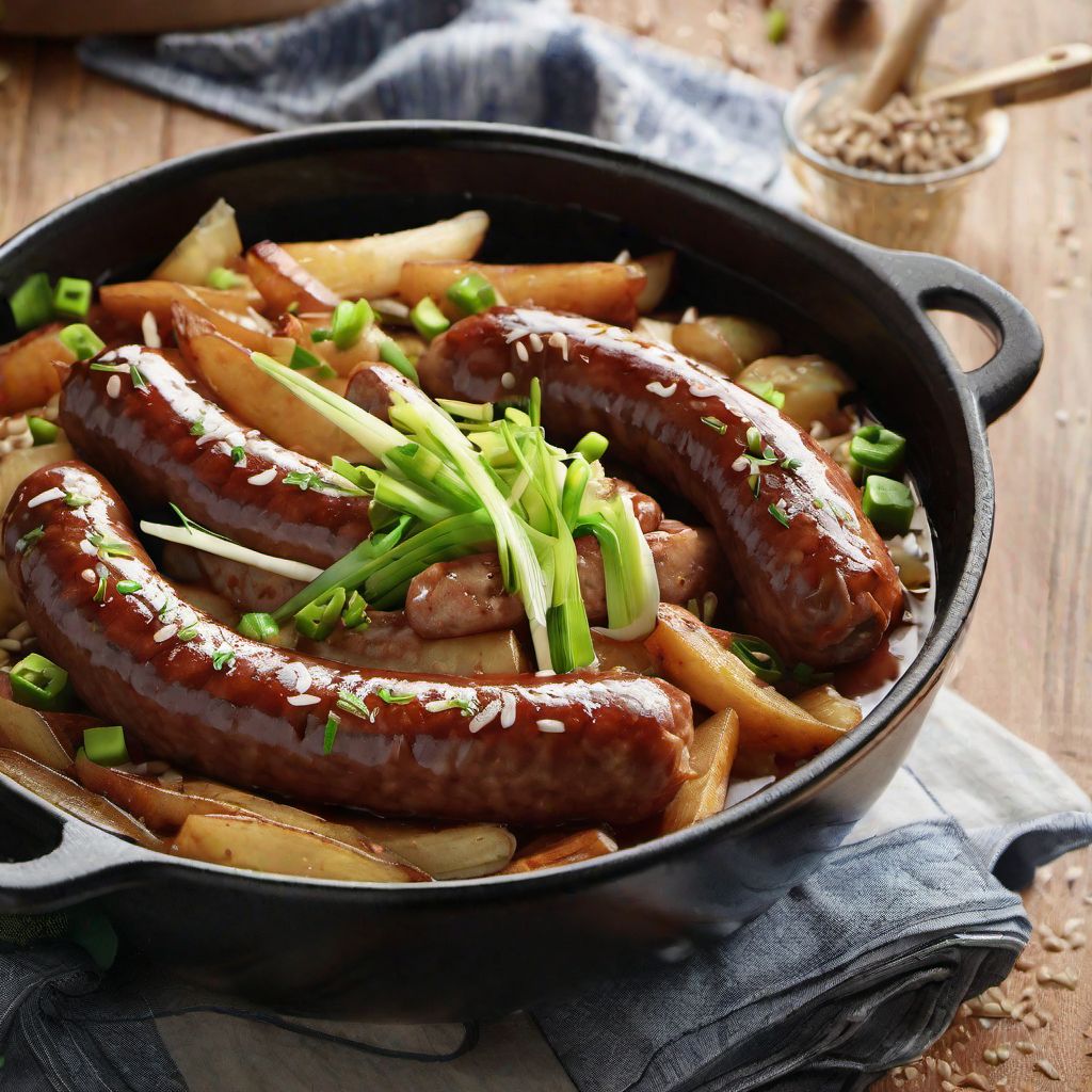 Korean-style Sausages and Mashed Potatoes