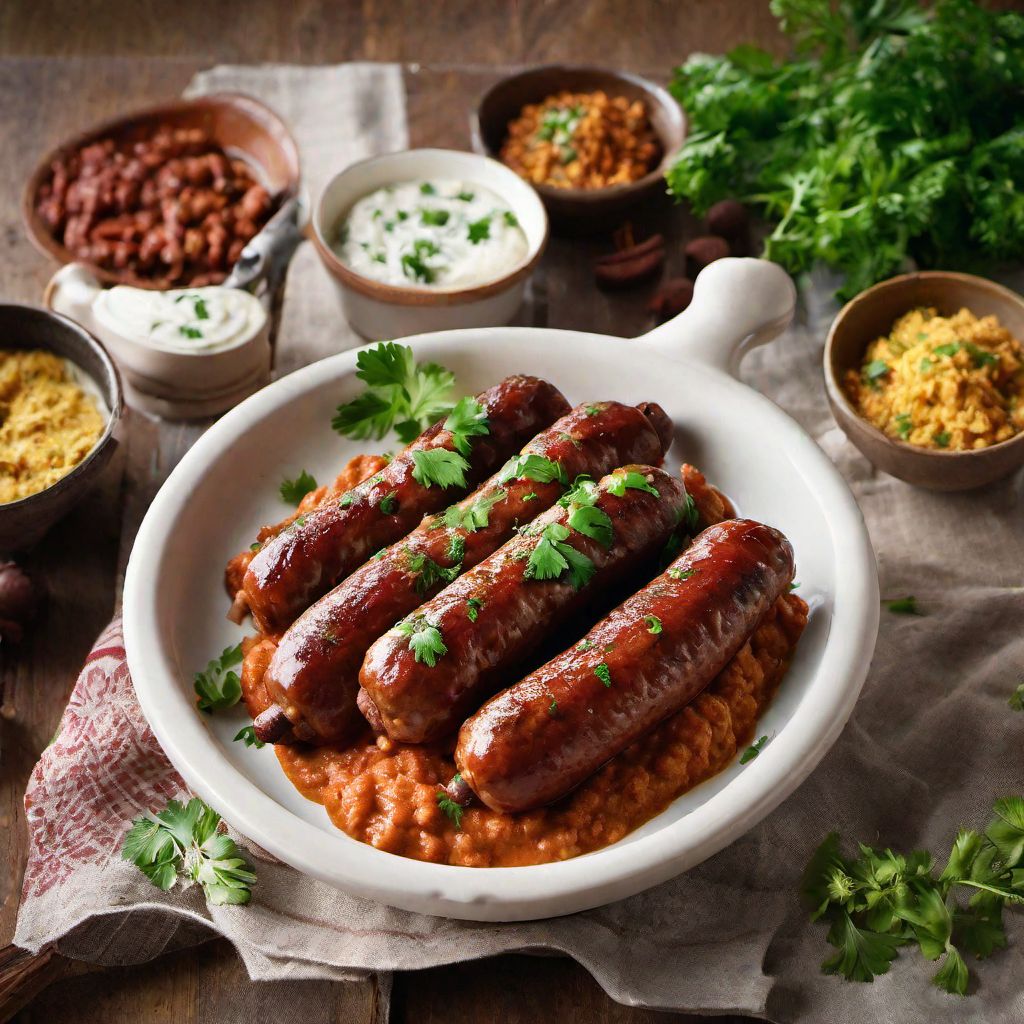 Moroccan-style Bangers and Mash