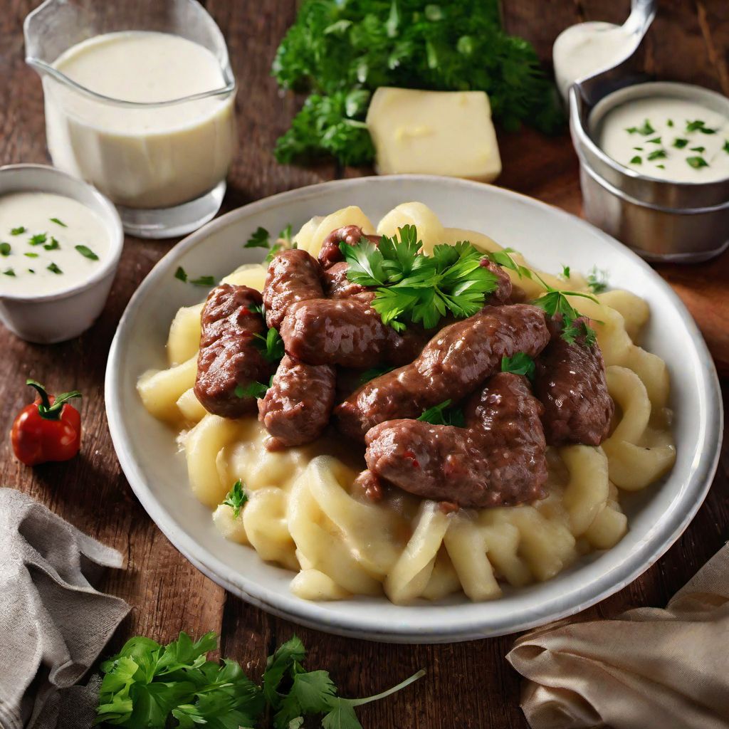 Russian-style Sausages and Mashed Potatoes