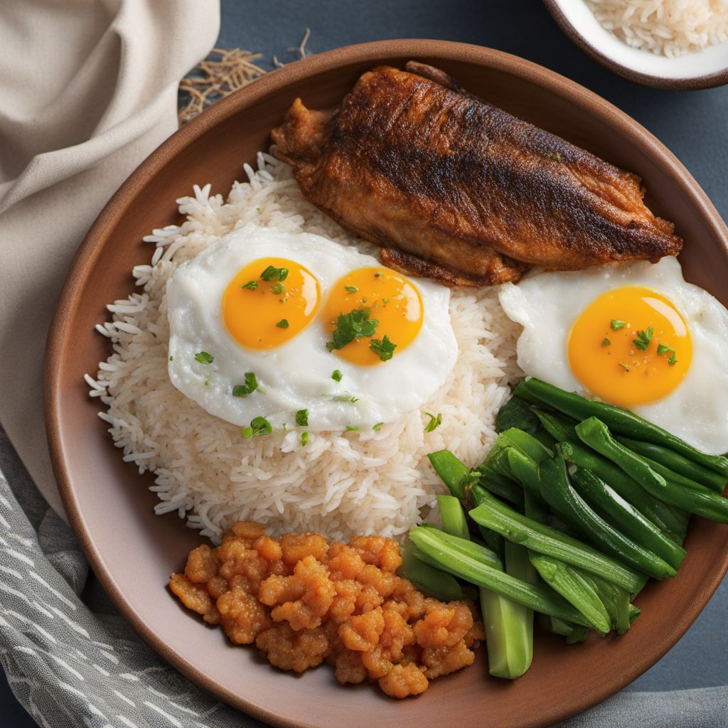 Bangsilog - Filipino-Style Fried Milkfish with Garlic Rice and Fried Egg