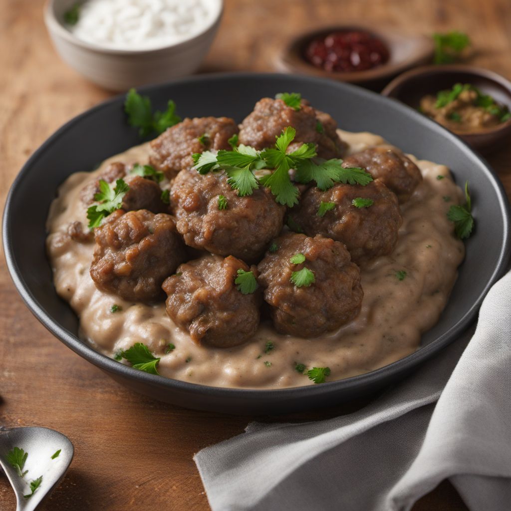 Bavarian Meatballs with Creamy Mushroom Sauce