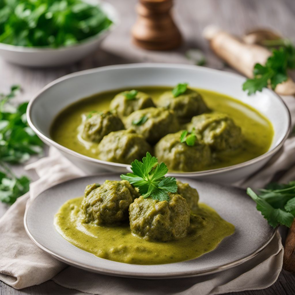 Bavarian Spinach Dumplings in Creamy Sauce