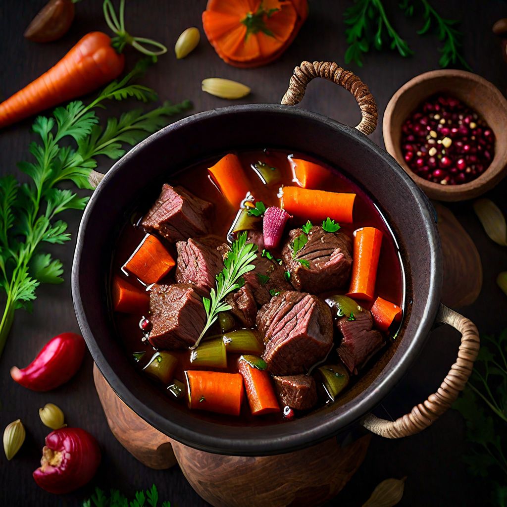 Beef Bourguignon with a Middle Eastern Twist