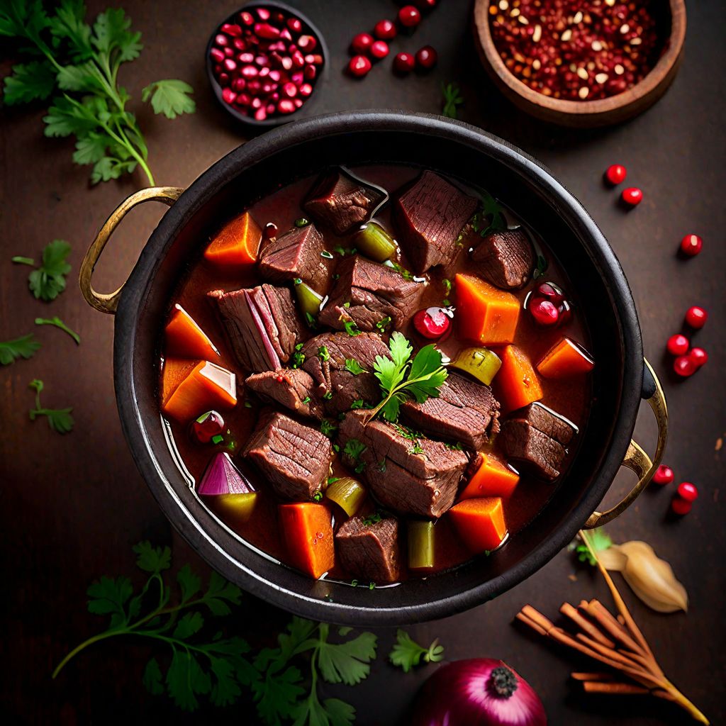 Beef Bourguignon with a Middle Eastern Twist
