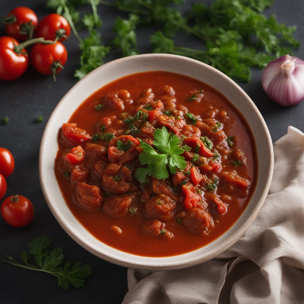 Belgian-Style Ekuru with Spiced Tomato Sauce