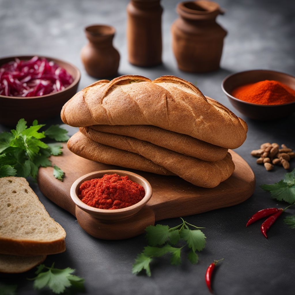 Bengali-style Bread with Spiced Tomato Chutney