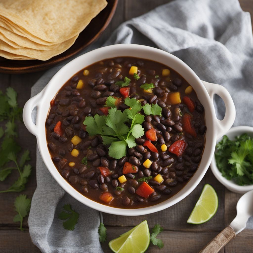 Bermudian Black Bean Enfrijolada