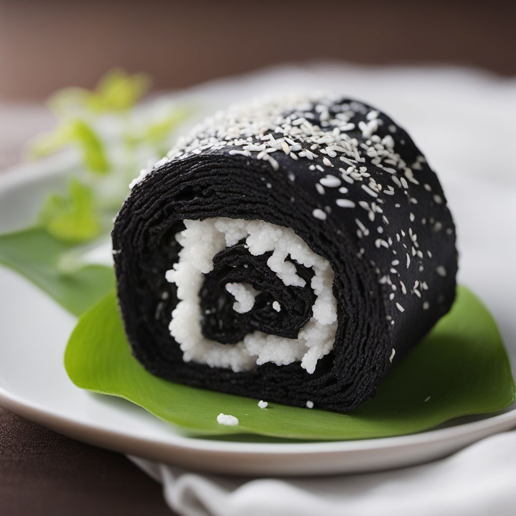 Black Sesame and Coconut Roll