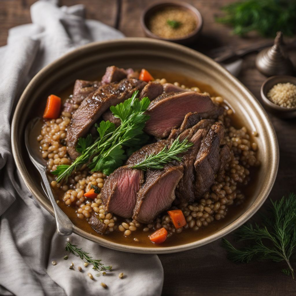 Bosnian-style Roasted Lamb with Pearl Barley