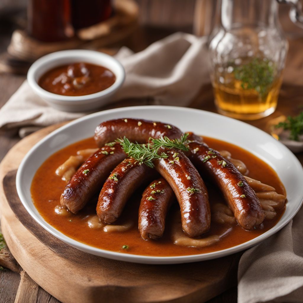 Bratwurst in Beer Sauce