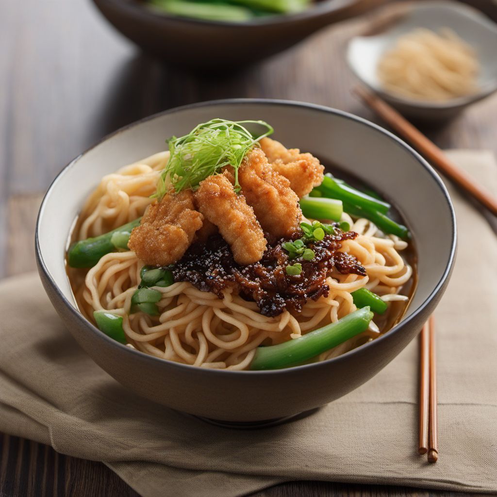 Bukkake Udon with Tempura Crisps