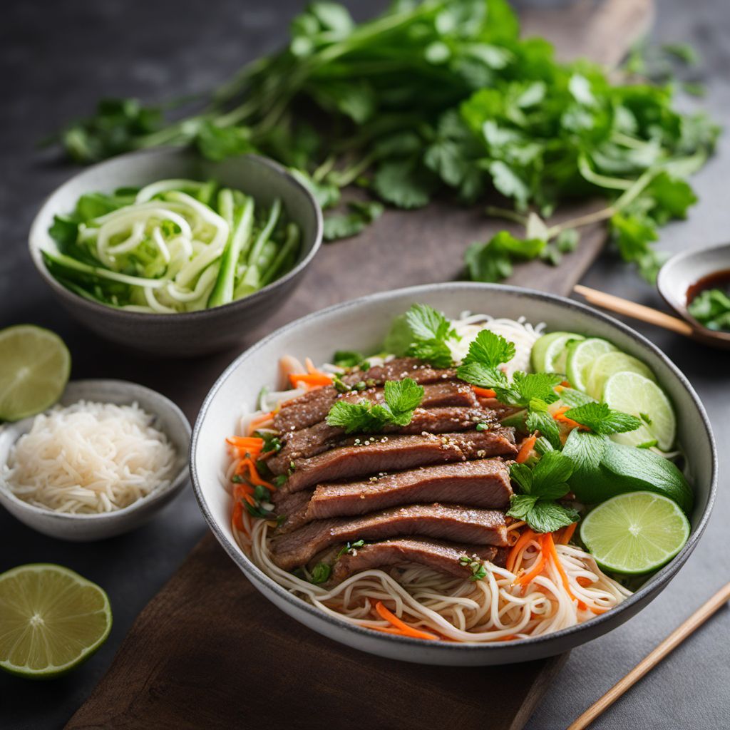 Bún Bò Nam Bộ - Vietnamese Lemongrass Beef Noodle Salad