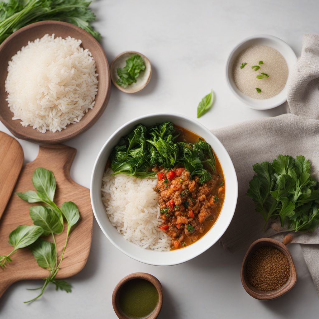 Cajun-inspired Vary Amin Anana (Malagasy Rice with Greens)