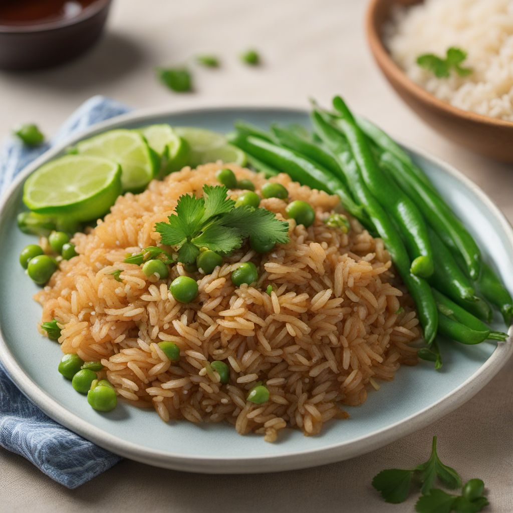 Caribbean Chinese Style Rice with Peas