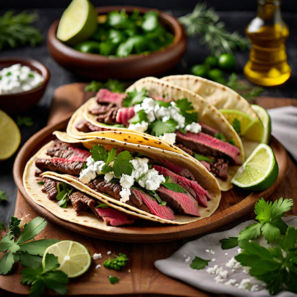 Greek-style Carne Asada Tacos