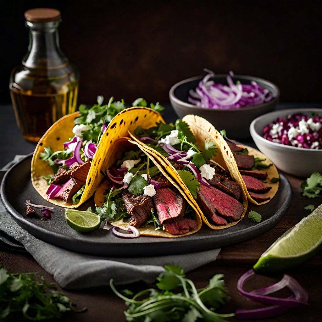 Carne Asada Tacos with a Haute Cuisine Twist